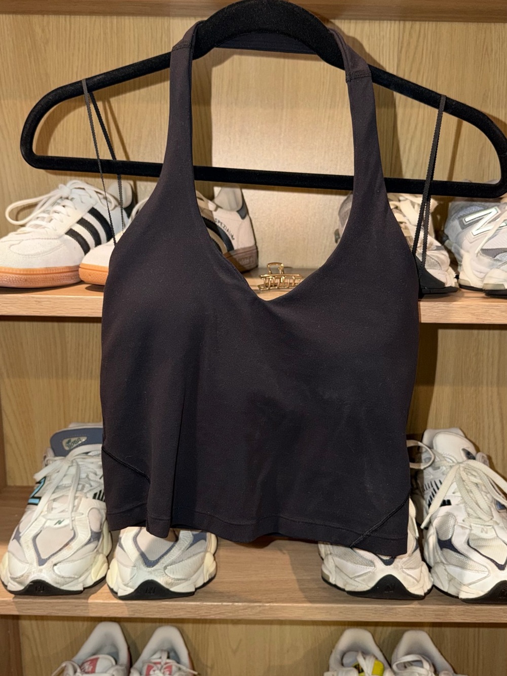 Lululemon Align Black Halter Crop Tank Top